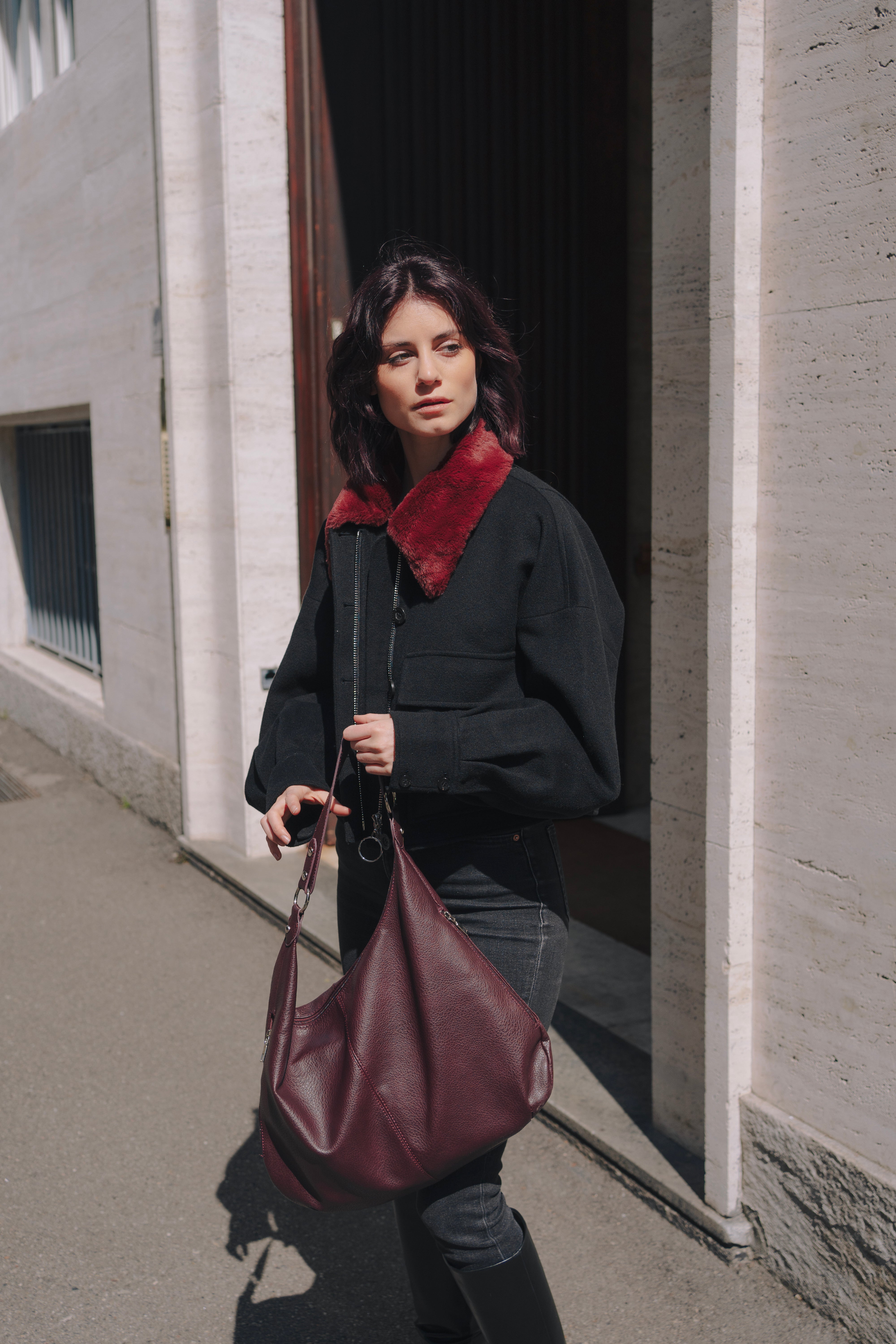 Chiméne | Luxury Vegan Leather Shoulder Bag with Adjustable Strap
