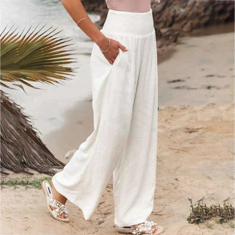 Eliana | Lightweight High-Waisted Trousers