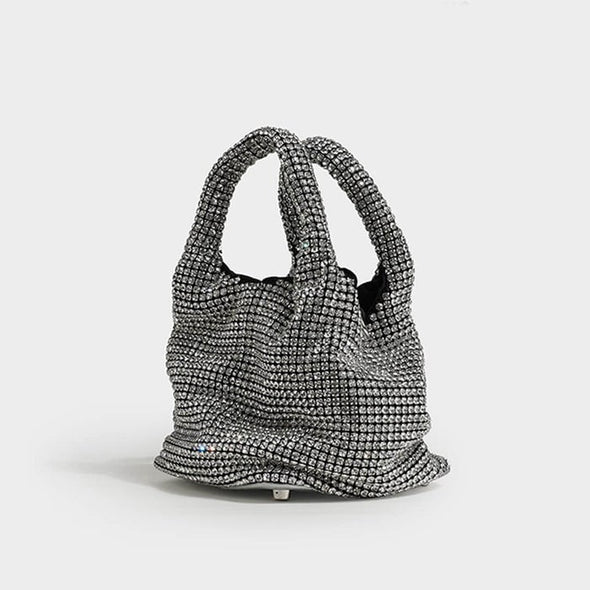 Glamorous Mini Handbag with Rhinestone Detail