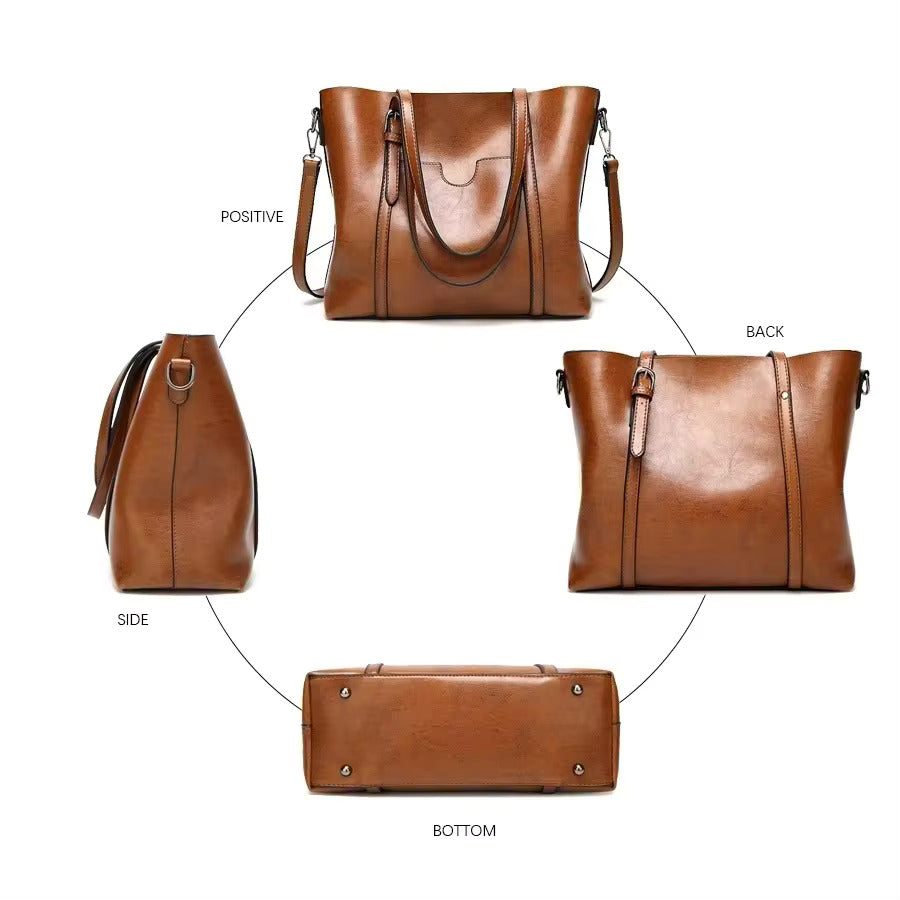 Mirla | Stylish and Spacious Leather Tote Bag