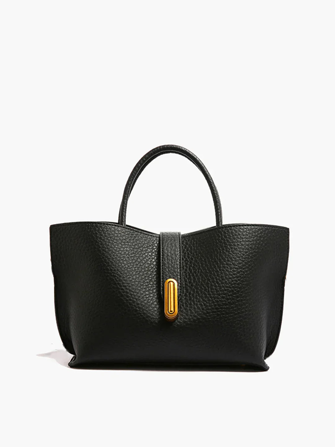 Lola-Jo | Luxe Shoulder Bag for Women – Pebbled Vegan Leather – Black