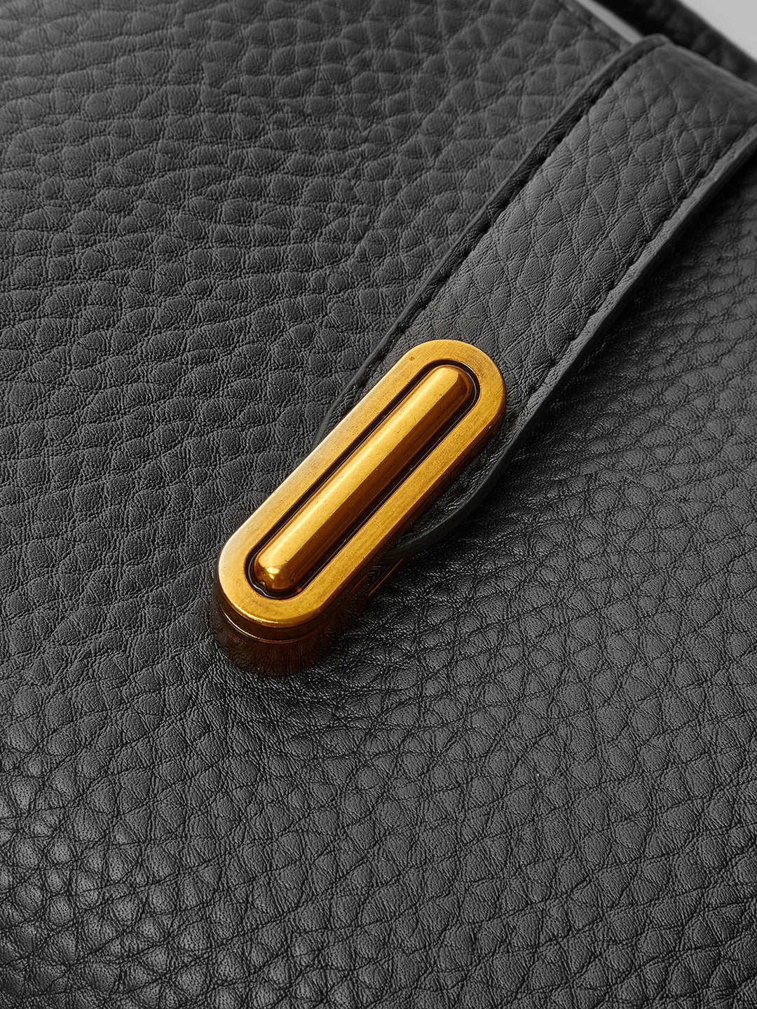 Lola-Jo | Luxe Shoulder Bag for Women – Pebbled Vegan Leather – Black