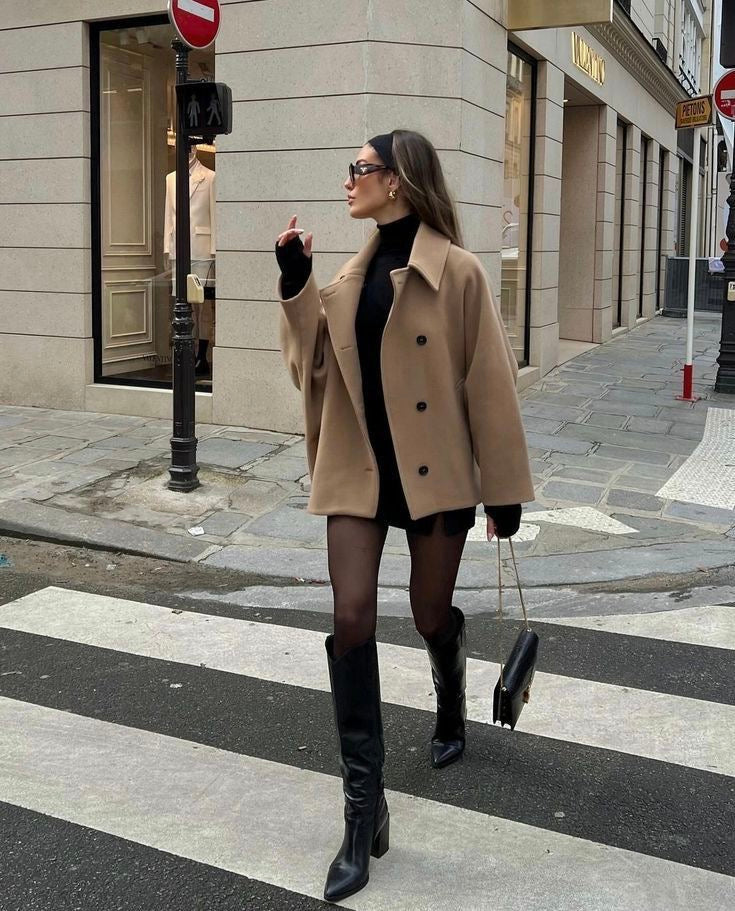 Acy | Oversized Wool Coat with Buttons