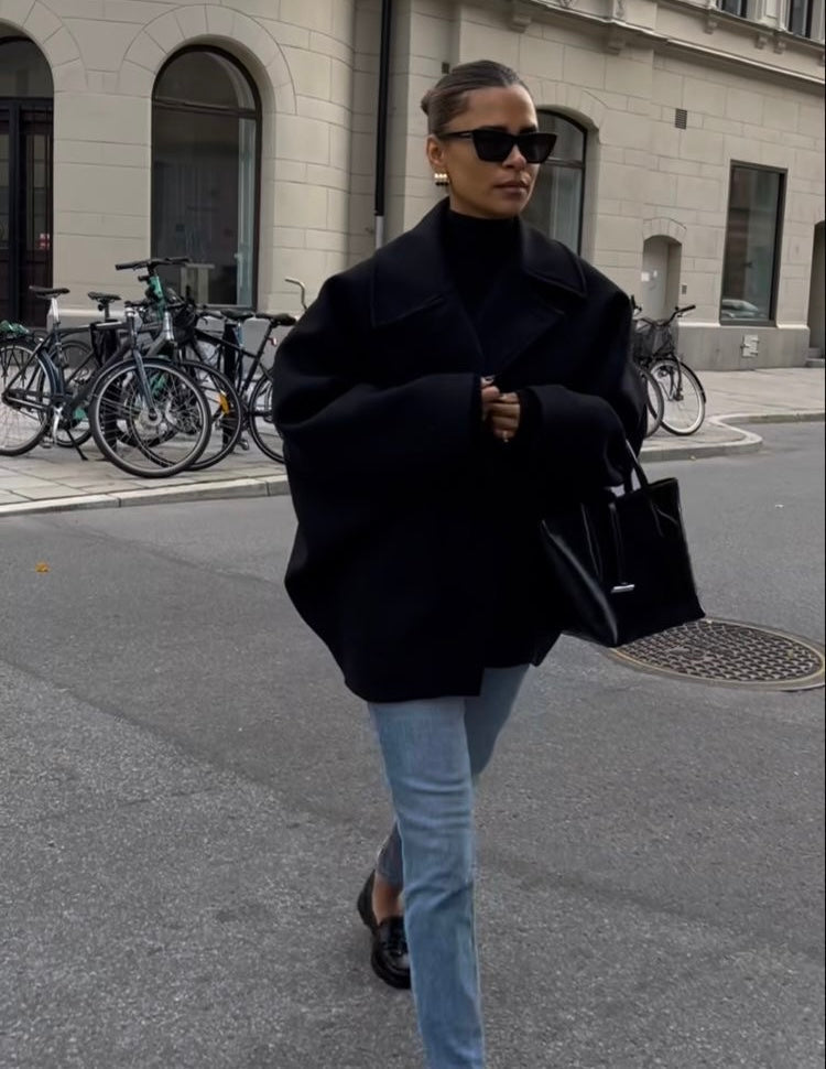 Acy | Oversized Wool Coat with Buttons