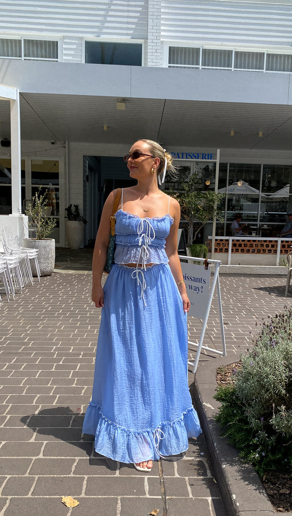 Cianna | Women's Two-Piece Summer Ensemble – Top and Maxi Skirt