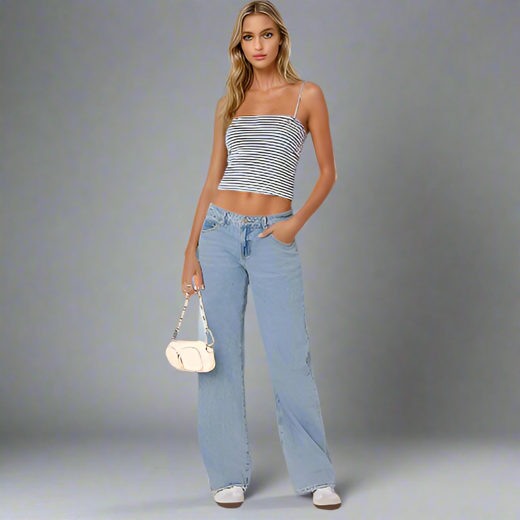 Roja | Trendy Women's Low-Rise Straight-Leg Jeans