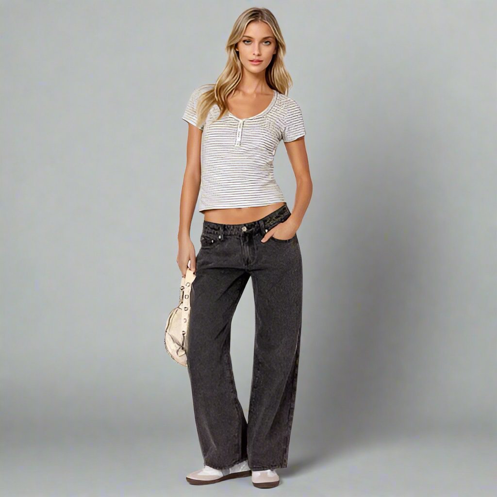 Roja | Trendy Women's Low-Rise Straight-Leg Jeans