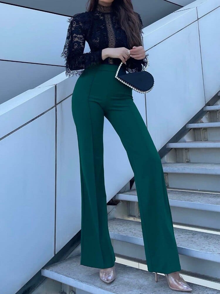 Arleta | Soft Fabric High-Waisted Flared Pants