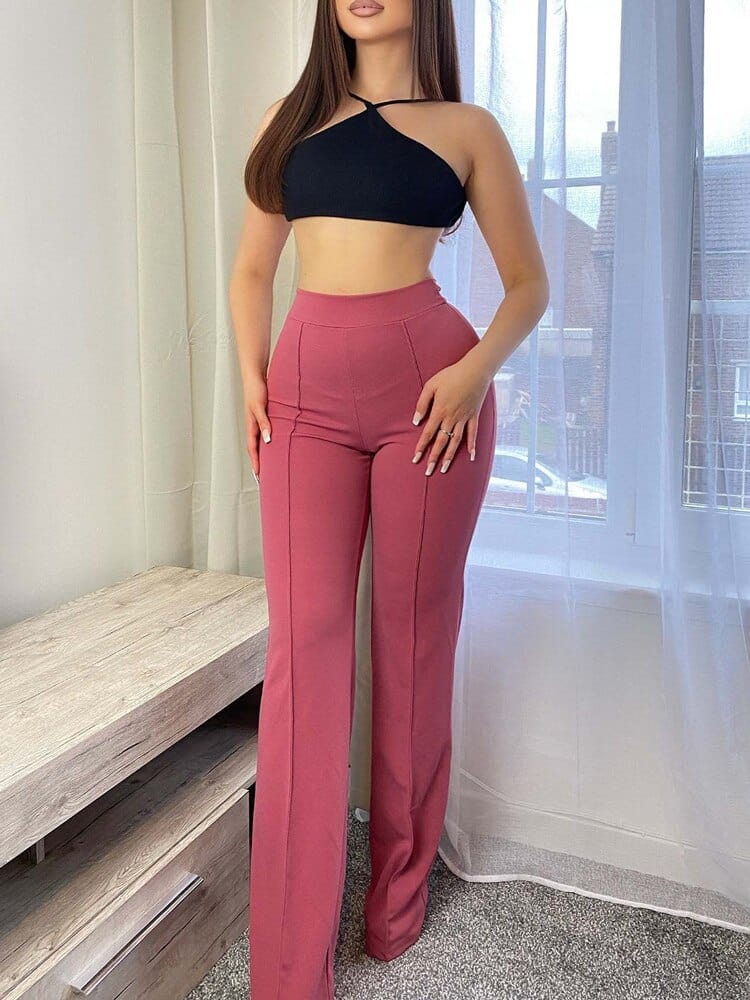 Arleta | Soft Fabric High-Waisted Flared Pants