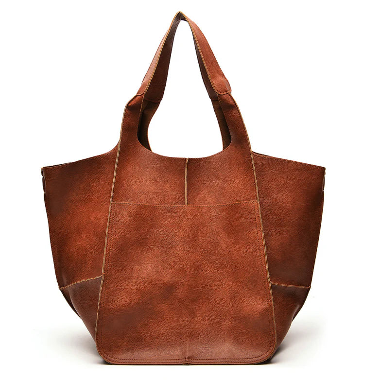 Oversized Leather Vintage Shoulder Bag