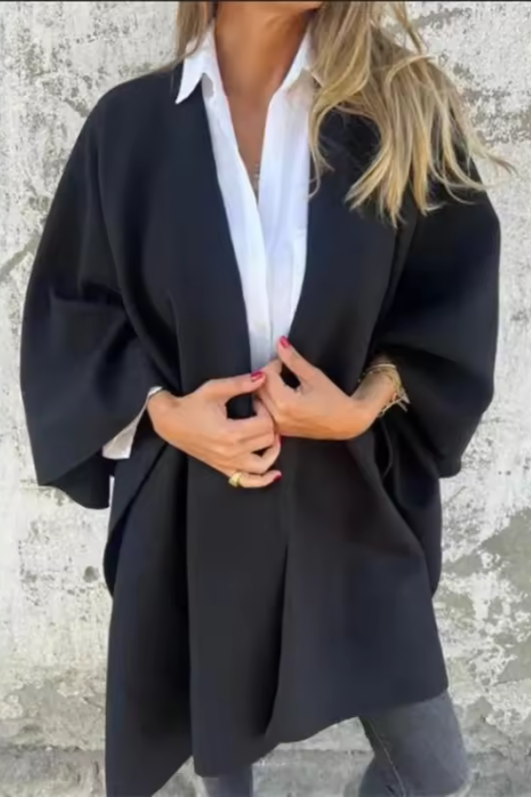 Alisa | Fashionable Women's Cape Shawl – Elegant Open Style Jacket