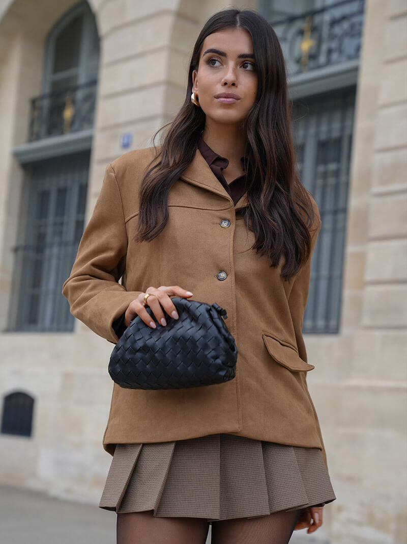 Voletta | Mini Woven Vegan Leather Bag – Elegant & Practical