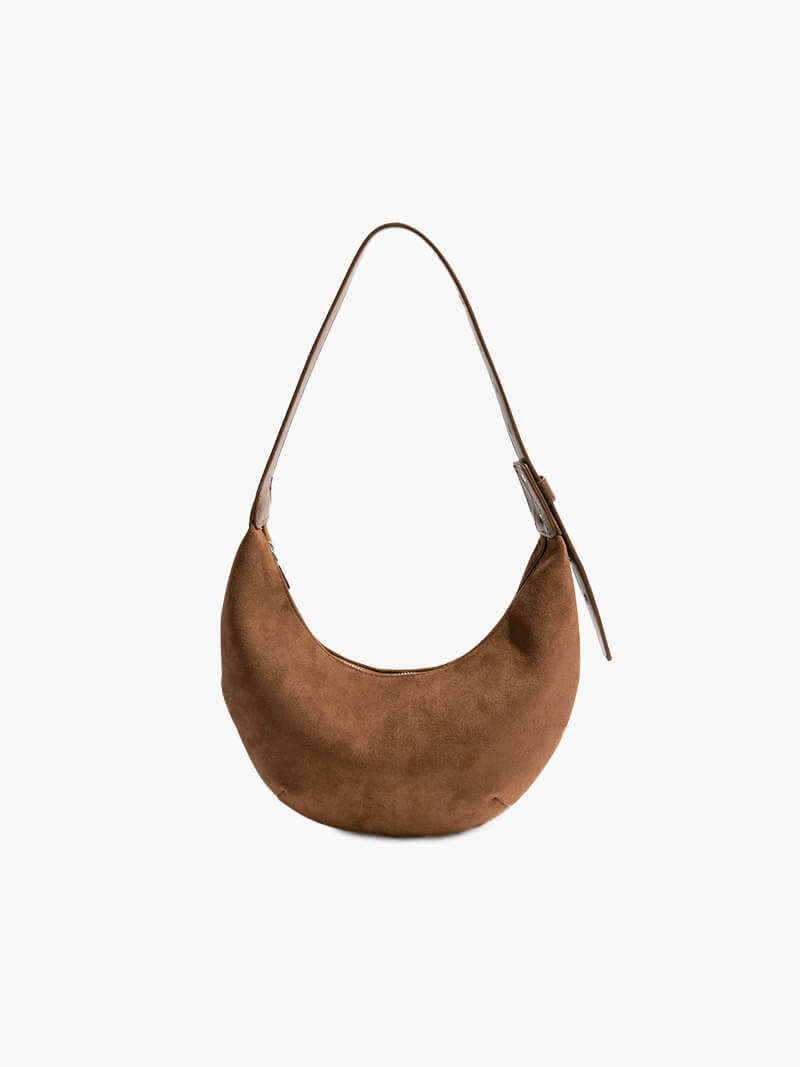 Anneya | Halfmoon Suede Shoulder Bag