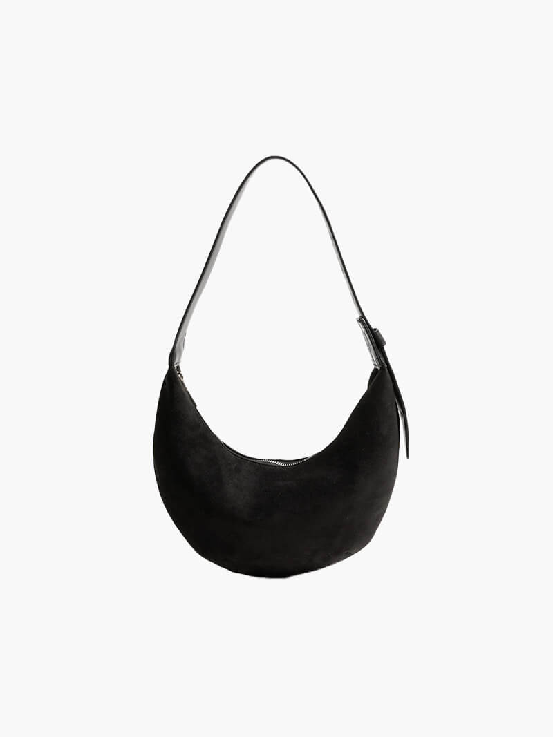 Anneya | Halfmoon Suede Shoulder Bag