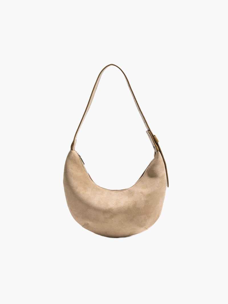 Anneya | Halfmoon Suede Shoulder Bag