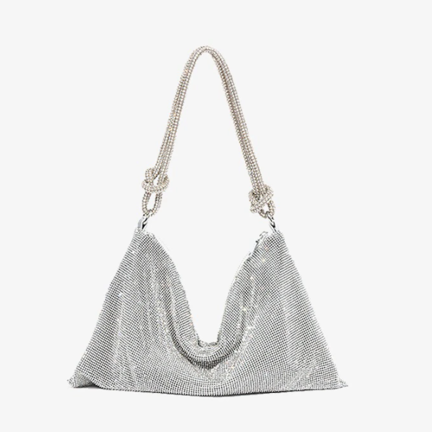Luxury Shiny Bag with Chain Detail