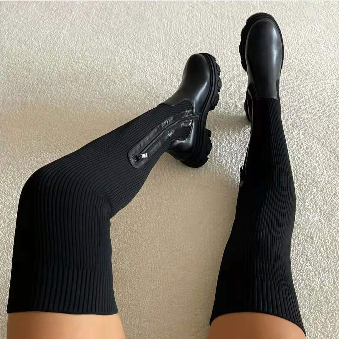 Kasmo | Stylish Over-the-Knee Sock Boots for Women - Stretchy & Comfortable