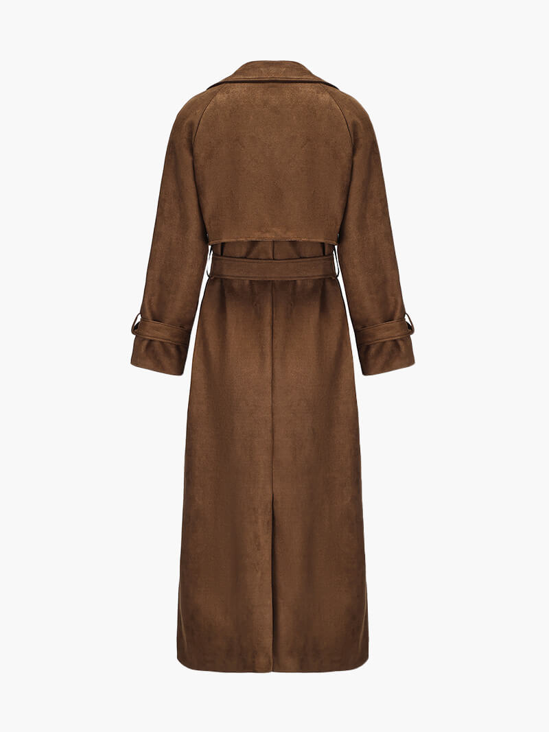 Maxi | Luxe Vegan Suede Trenchcoat