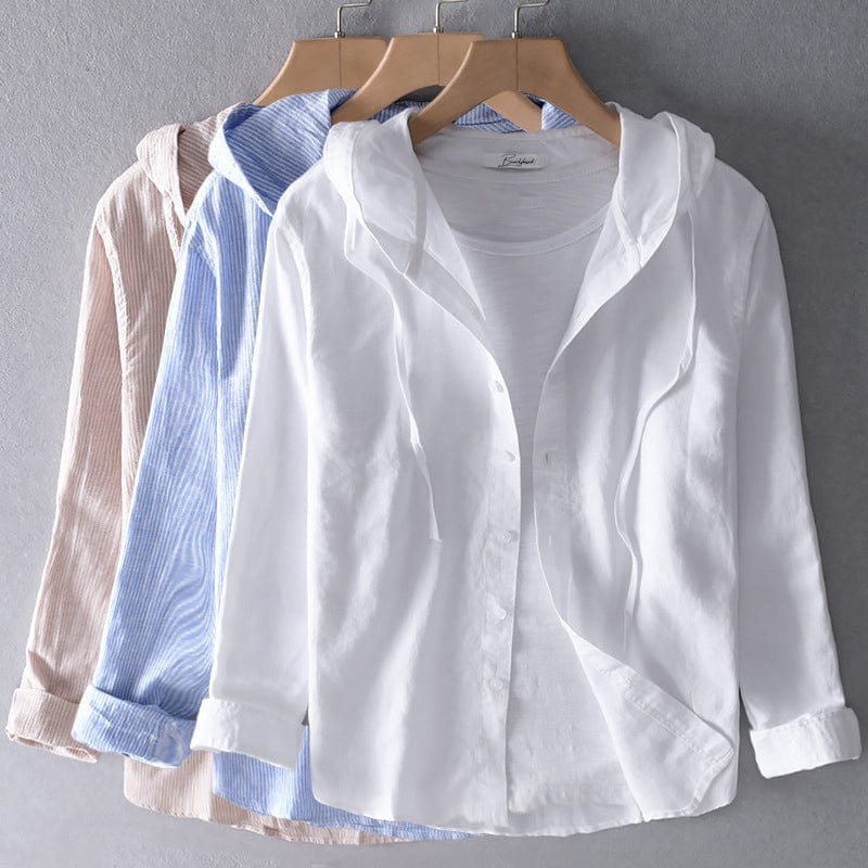 Striped Hooded Shirt by Avery
