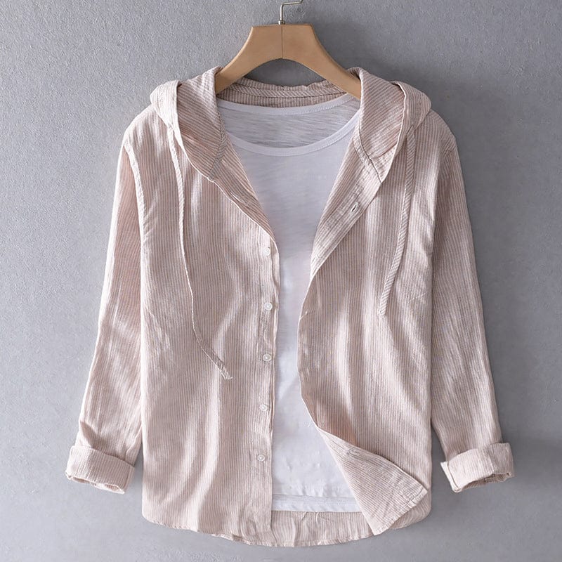 Striped Hooded Shirt by Avery