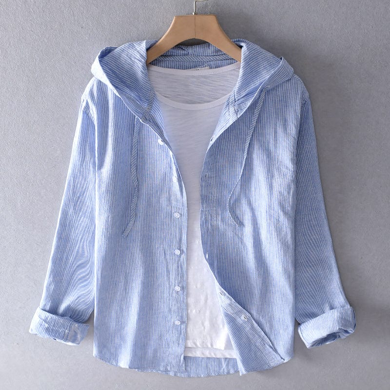 Striped Hooded Shirt by Avery