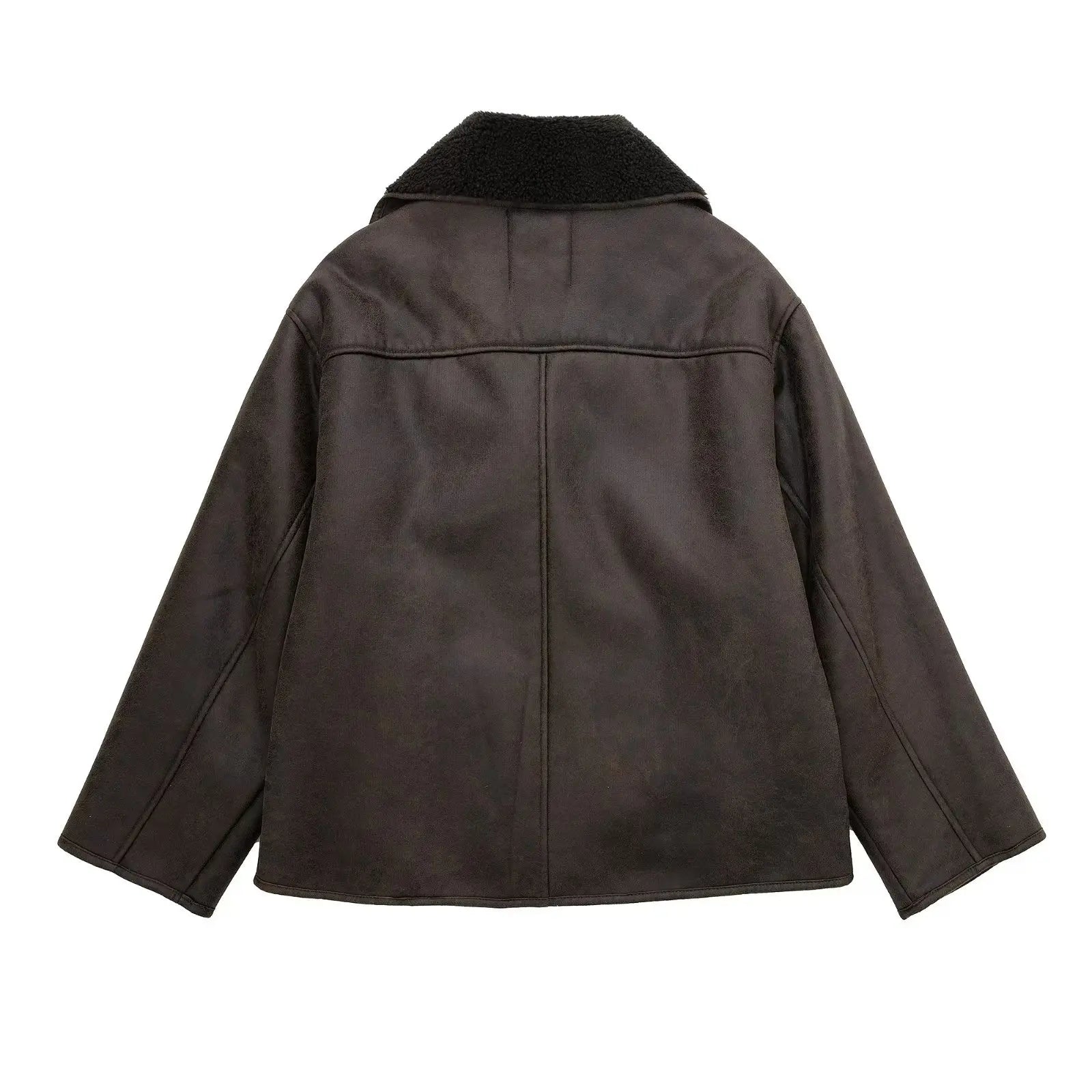 Aira | Biker Look Winter Jacket with Teddy Lining – Warm & Stylish