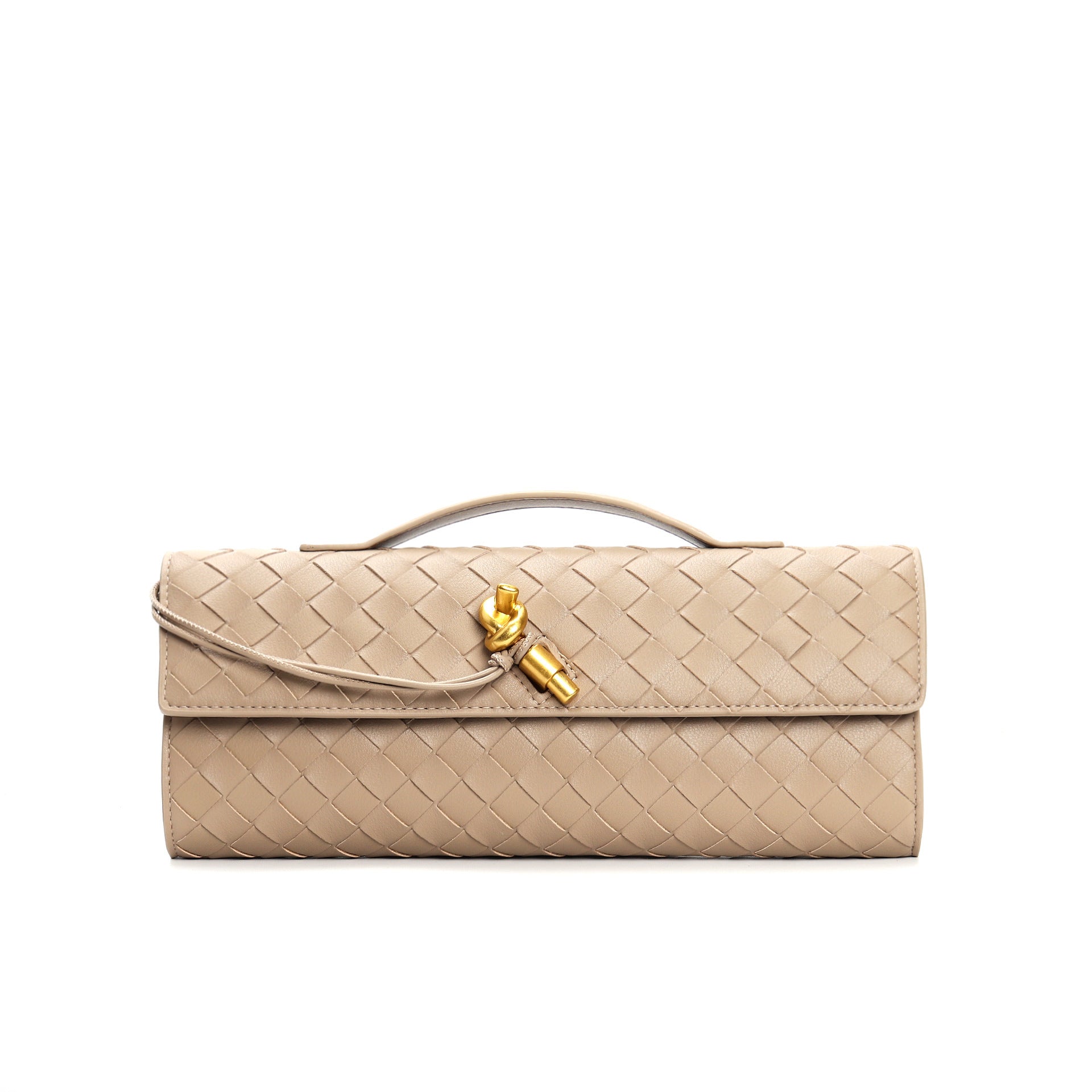 Leora | Luxe Shoulder Bag - Woven Clutch