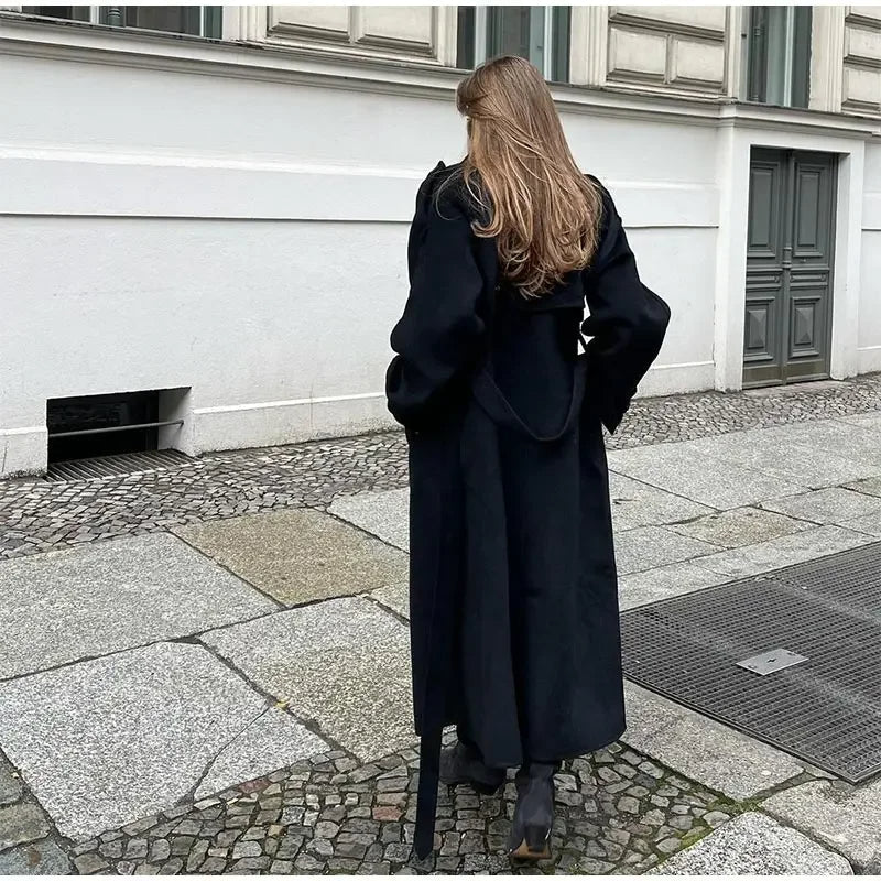 Inka | Oversized Wool Coat for Women – Long Winter Jacket