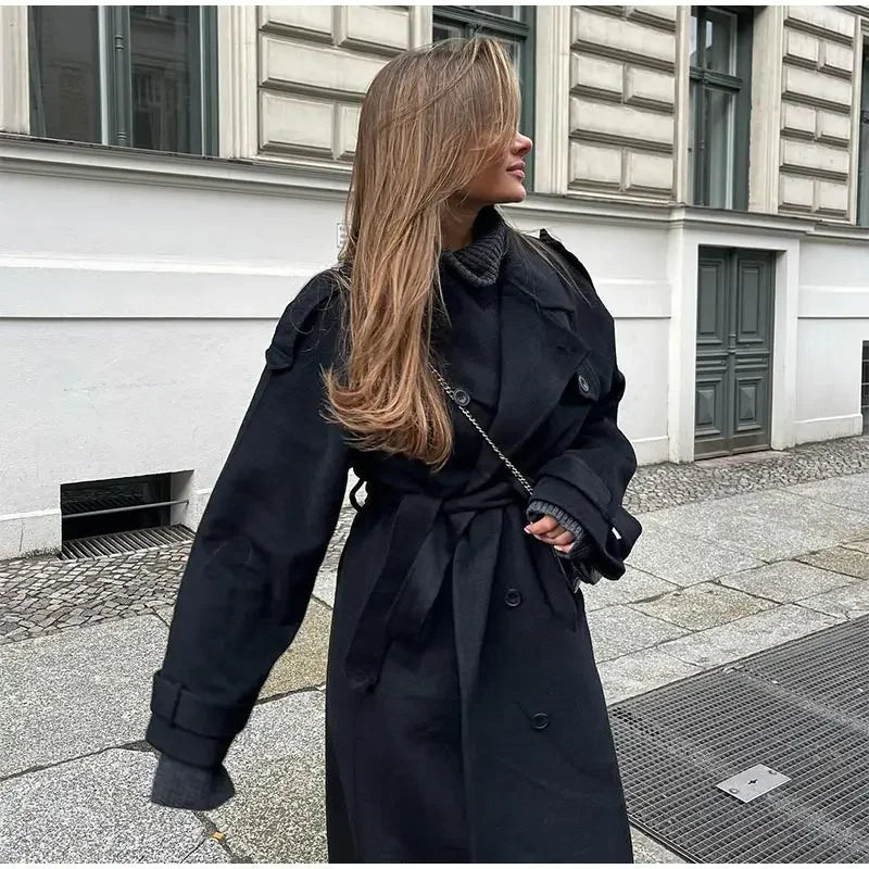 Inka | Oversized Wool Coat for Women – Long Winter Jacket