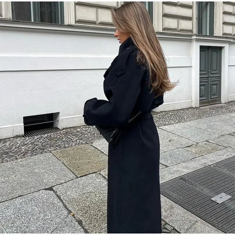 Inka | Oversized Wool Coat for Women – Long Winter Jacket