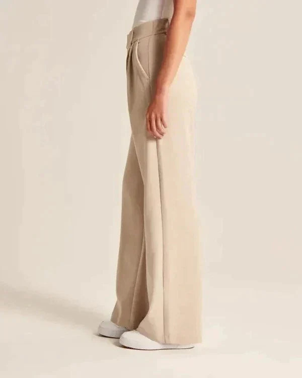 High-Waisted Wide-Leg Trousers