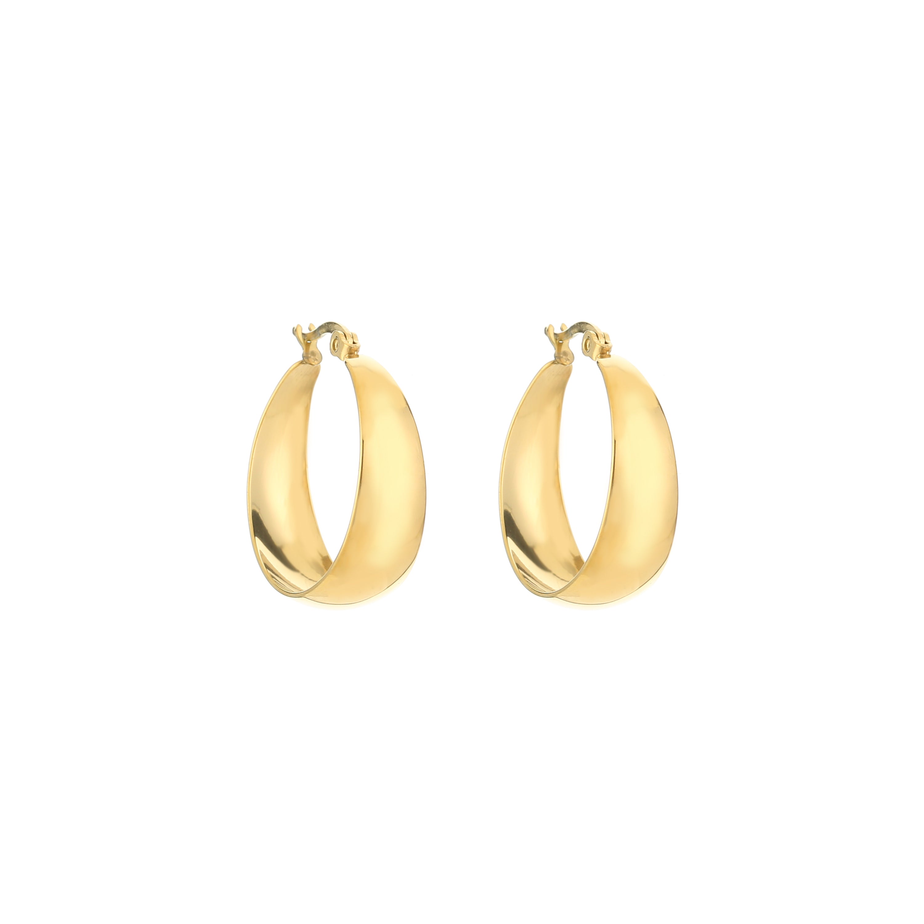 Aiko | 25mm Flat Hoop Earrings