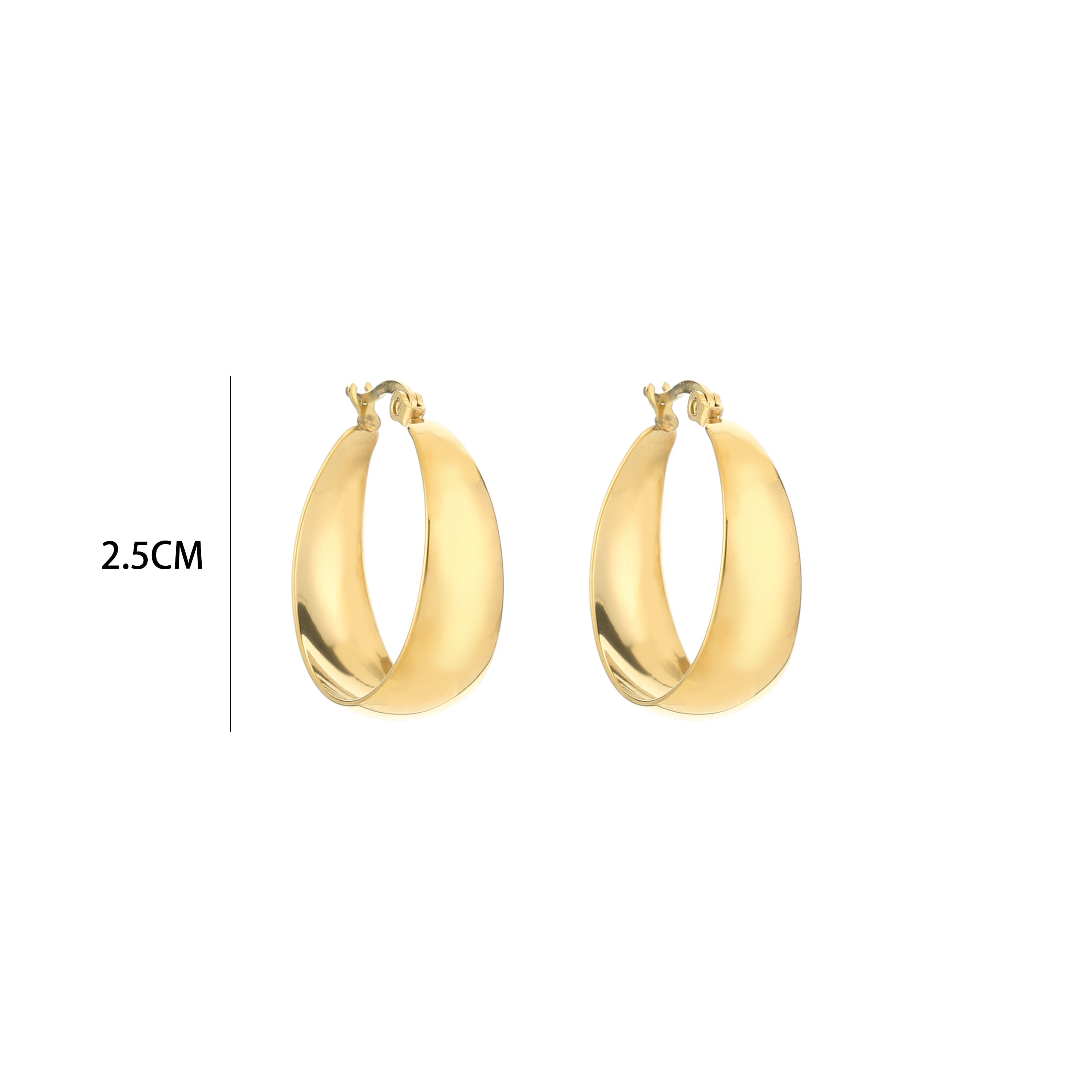 Aiko | 25mm Flat Hoop Earrings