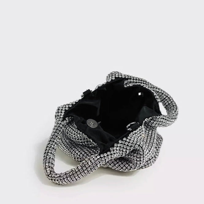 Glamorous Mini Handbag with Rhinestone Detail