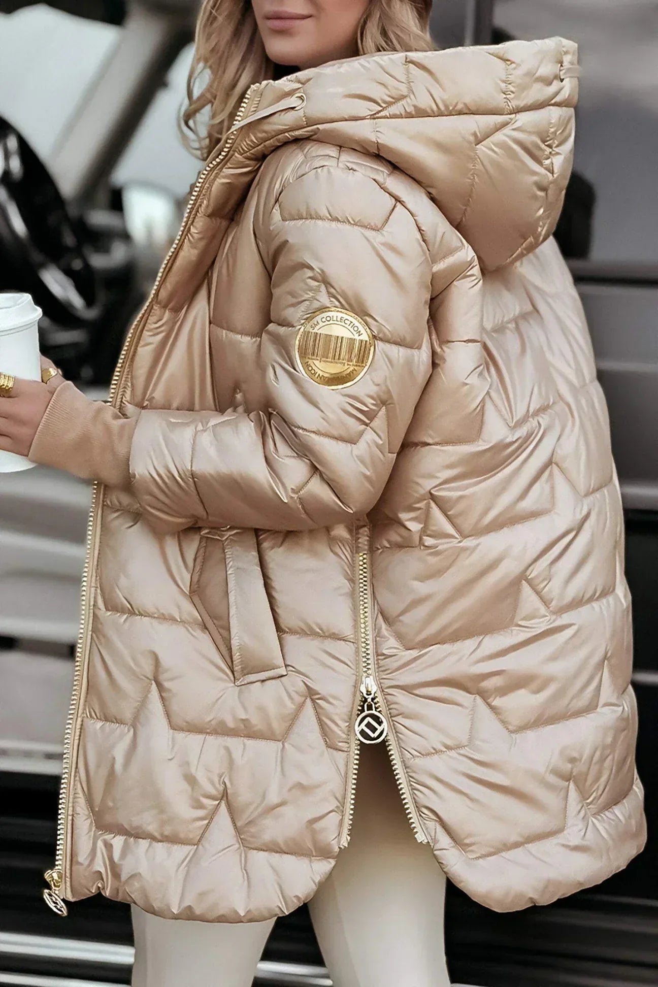 Diana | Elegant winter coat with hood and padding