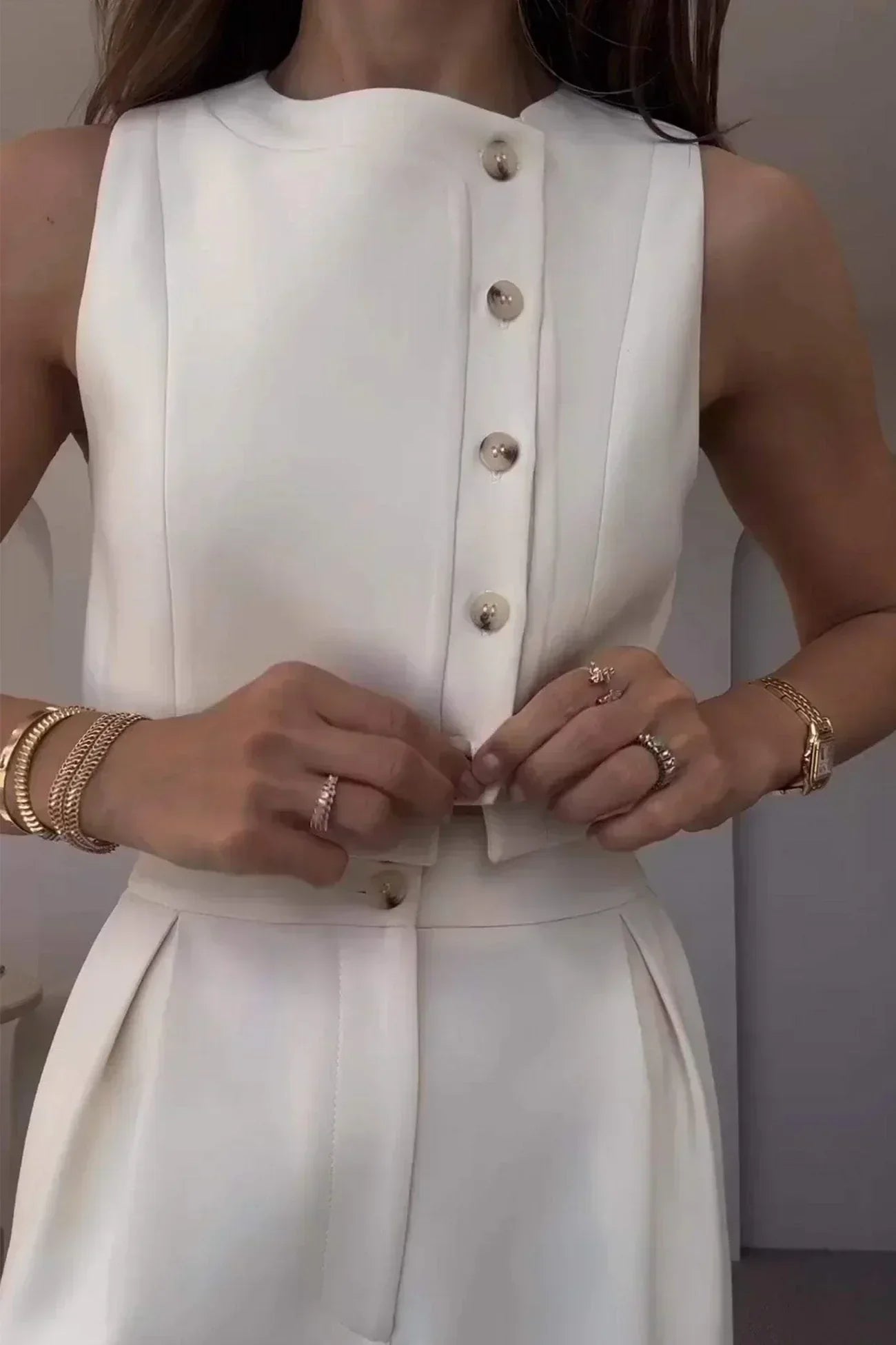 Neala | Women's Two-Piece Co-Ord Set – Timeless Top and High-Waisted Trousers