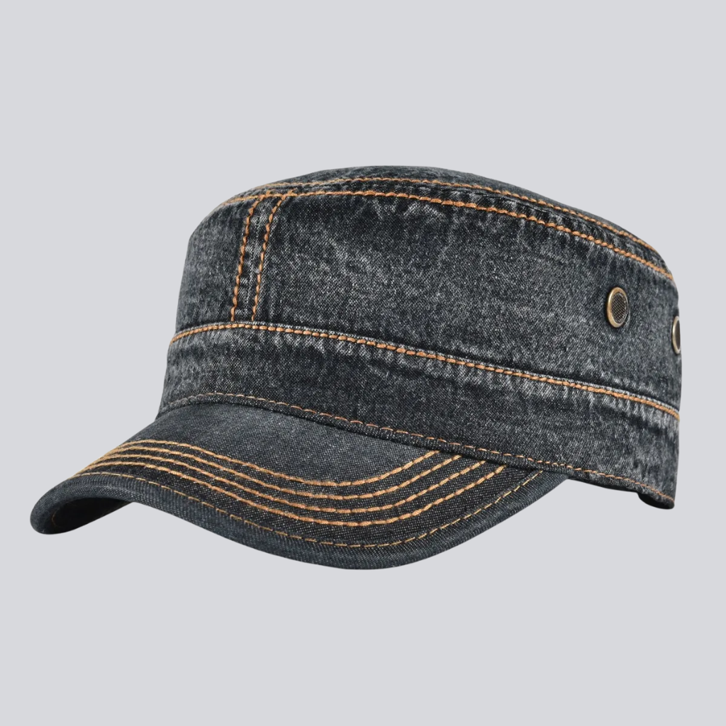 Luke | Robust vintage cap (Washed Black)