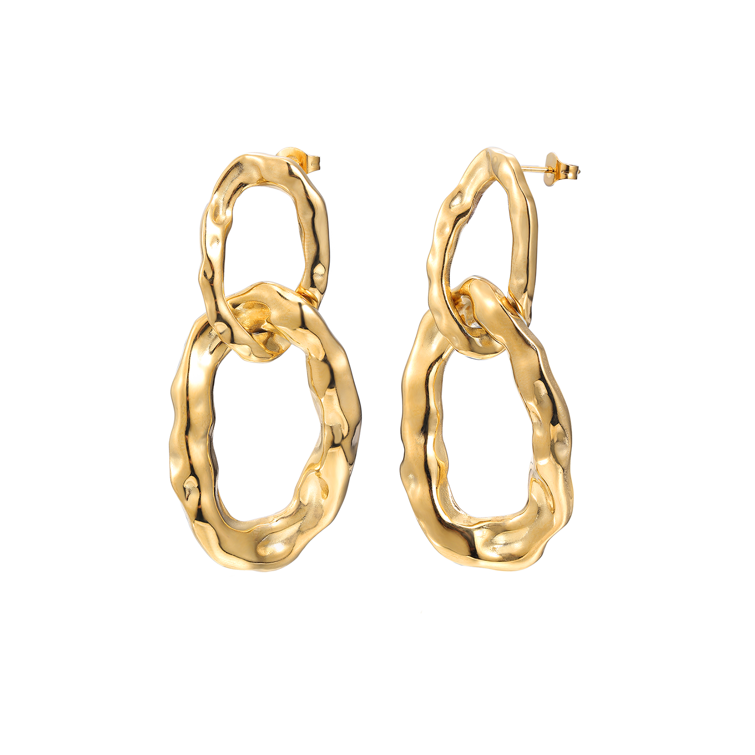 Bold Gold Stainless Steel Earrings for Women