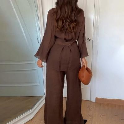 Women's Coordinated Set – Wrap Kimono and Trouser Ensemble